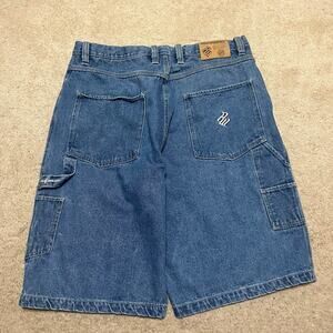 Rocawear Y2K Baggy Skater Embroidered Long Jorts 38W